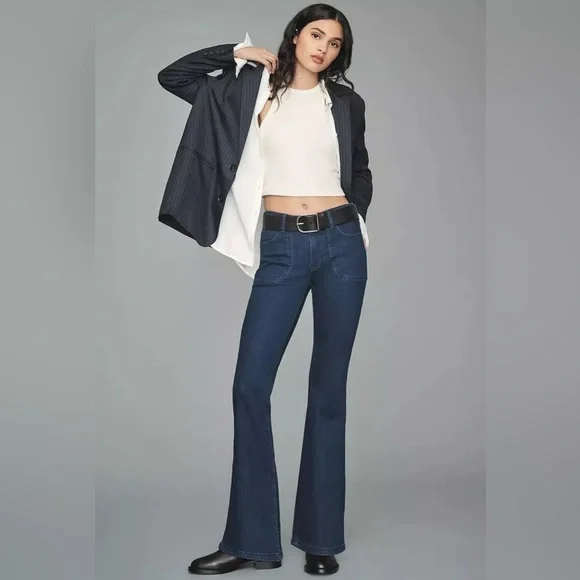 Pilcro - Anthropologie - The Icon - Flare Mid Rise Jean - Picture 2 of 6